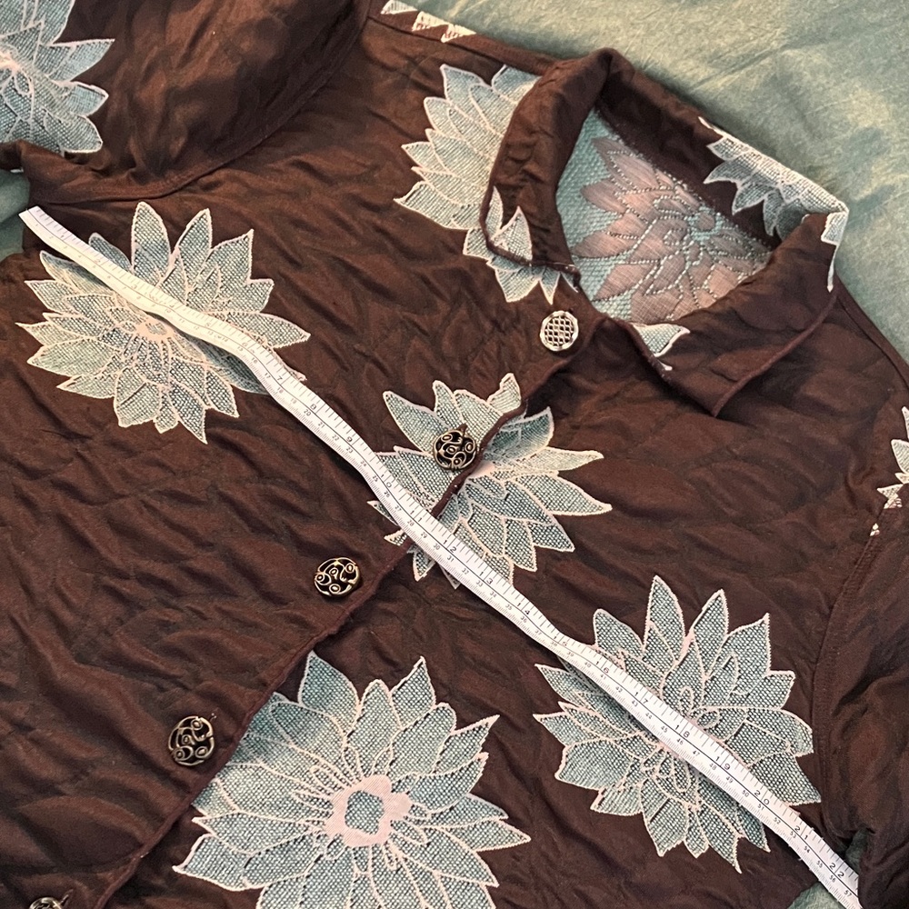 Handmade Vintage reversible cropped floral jacket - Picture 3 of 9